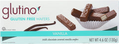 GLUTINO: Chocolate Coated Vanilla Wafer Cookies, 4.6 oz