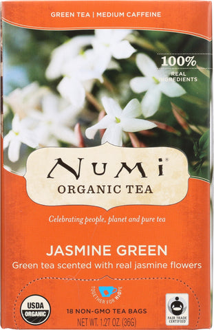 NUMI TEAS: Organic Jasmine Green Tea, 18 bg