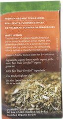 NUMI TEAS: Mate Lemon Myrtle Green Tea, 18 bg