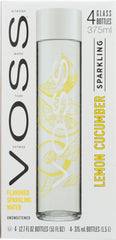 VOSS:  Lemon Cucumber Sparkling Water Glass 4 Pack, 51 fo