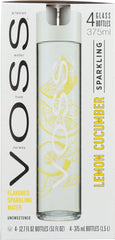 VOSS:  Lemon Cucumber Sparkling Water Glass 4 Pack, 51 fo