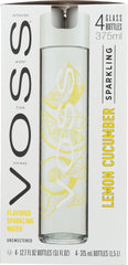 VOSS:  Lemon Cucumber Sparkling Water Glass 4 Pack, 51 fo