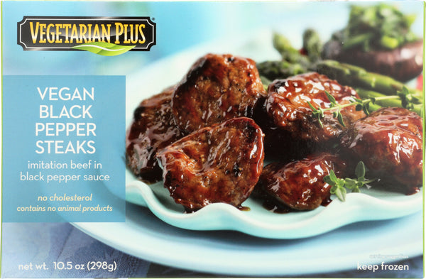 VEGETARIAN PLUS: Vegan Black Pepper Steaks, 10.50 oz