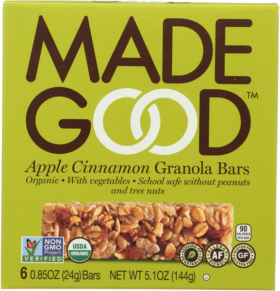 MADEGOOD: Apple Cinnamon Granola Bar, 5.10 oz