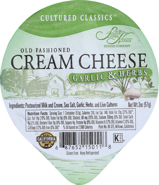 SIERRA NEVADA: Cream Cheese Garlic Herb, 2 oz