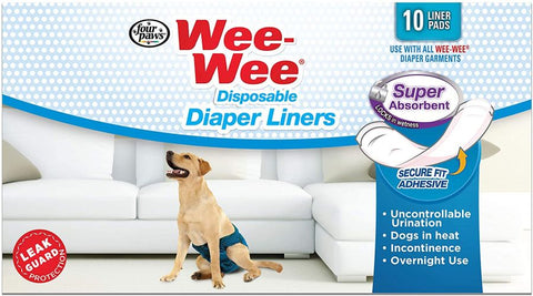 Four Paws Wee Wee Super Absorbent Disposable Diaper Liners