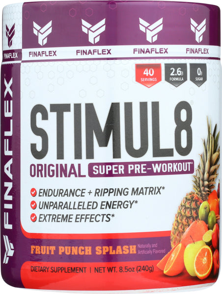 REDEFINE NUTRITION LLC: STIMUL8, Original Super Pre Workout Powder Fruit Punch, 240 gm