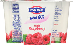 FAGE TOTAL GREEK: Raspberry Yogurt Total 0%, 5.3 oz