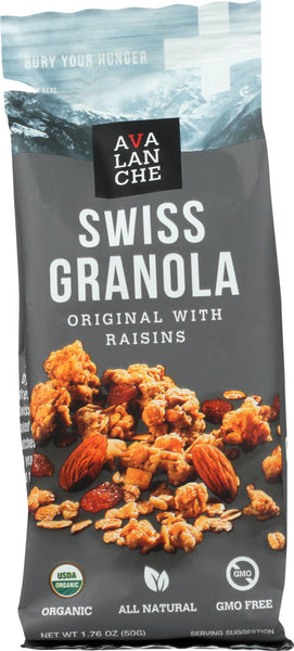 AVALANCHE: Granola Original Raisin Organic, 1.76 oz