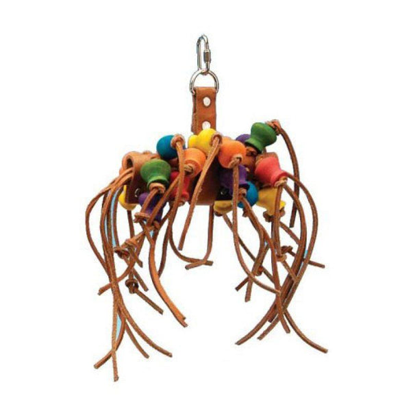 Penn Plax Bird Life Leather-Kabob Parrot Toy