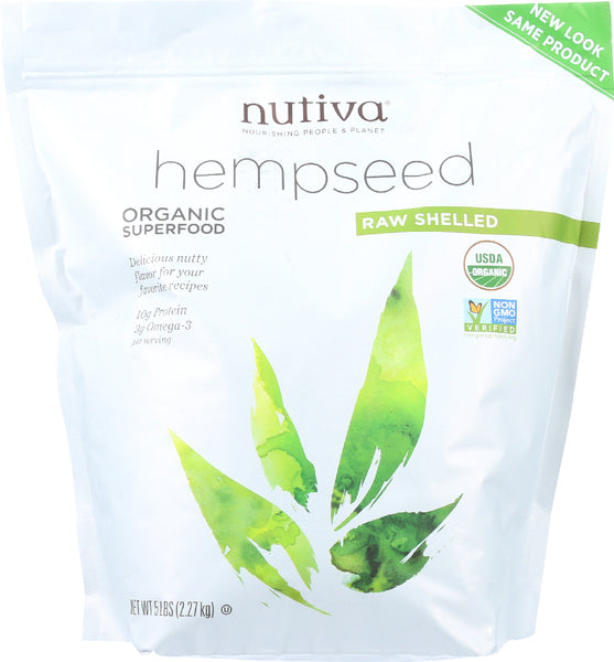 NUTIVA: Organic Shelled Hempseed Bulk, 5 lb