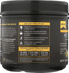 NUTIVA: Powder MCT Vanilla, 10.6 oz