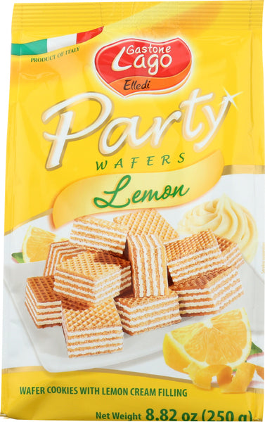 GASTONE LAGO: Lemon Wafers Party Bag, 8.82 oz