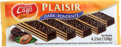 GASTONE LAGO: Dark Chocolate Coated Wafer Filled with Cocoa Cream, 4.23 oz