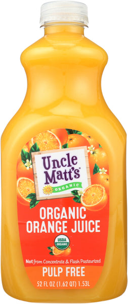 UNCLE MATTS ORGANIC: Pulp Free Organic Orange Juice, 52 oz