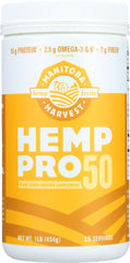 MANITOBA HARVEST: Hemp Pro 50 Plant Based Protein Supplement, 16 oz