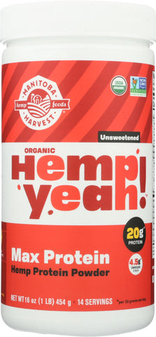 MANITOBA HARVEST: Hemp Yeah! Max Protein, 16 oz