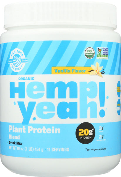 MANITOBA HARVEST: Protein Powder Plant Vanilla, 16 oz