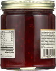 NATURE'S HOLLOW: Sugar Free Raspberry Preserves, 10 oz