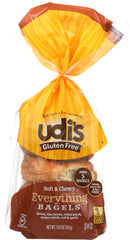 UDI'S GLUTEN FREE: Everything Bagels 5 Count, 13.9 oz