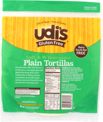 UDI'S: Plain Tortilla Large Gluten Free, Dairy Soy & Nut Free, 6 Counts, 11.2 oz