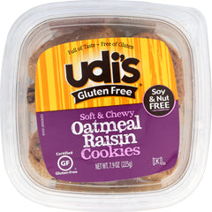 UDIS: Gluten-Free Oatmeal Raisin Cookies, 7.9 oz