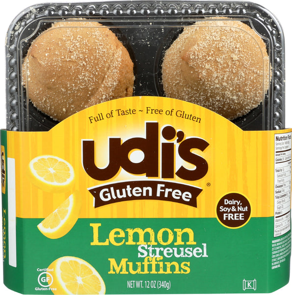 UDIS: Gluten Free Lemon Streusel Muffins, 12 oz