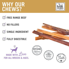 I&LOVE&YOU: Free Ranger Beef Bully Stix Dog Chews, 3.5 oz