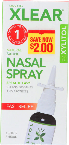 XLEAR: All Natural Saline Nasal Spray, 1.5 oz