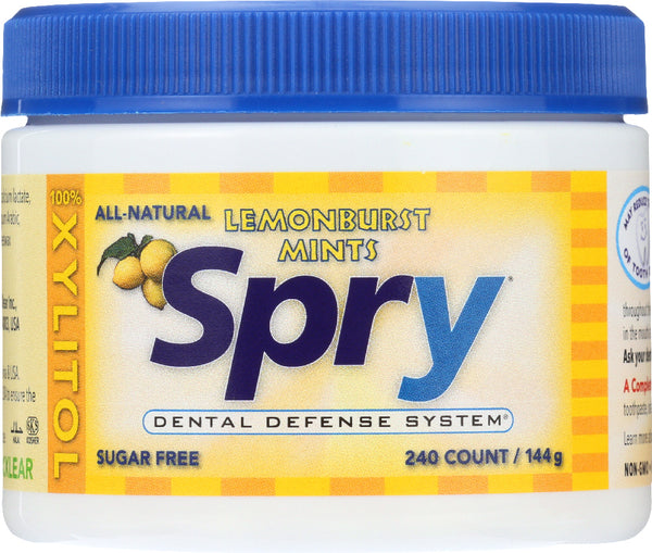 SPRY: Lemonburst Sugarfree Mints 240 pieces, 144 grams
