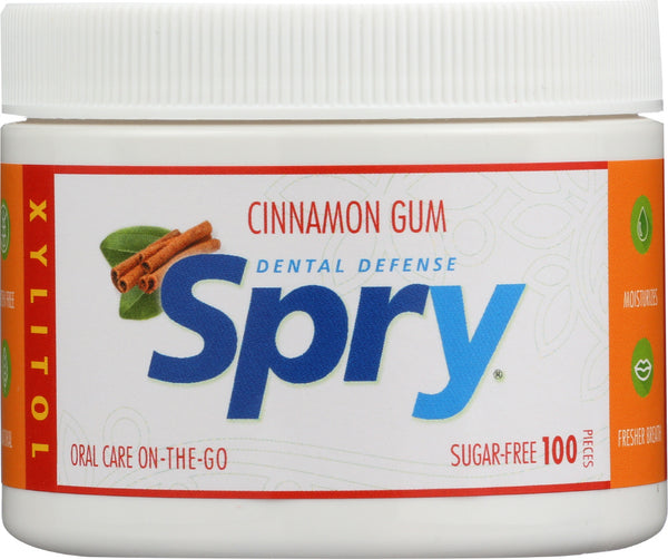 SPRY: Chewing Gum Cinnamon 100 Pieces, 108 Gm