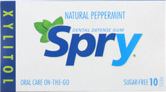 SPRY: Chewing Gum Peppermint, 10 Pieces