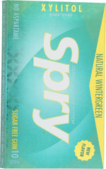 SPRY: Natural Wintergeen Xylitol Gum, 10 pc