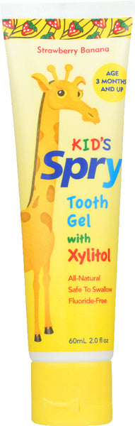 SPRY: Kids Tooth Gel Strawberry Banana, 2 Oz