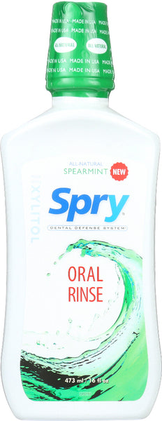 SPRY: Oral Rinse Spearmint, 16 Oz