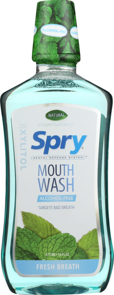 SPRY: Alcohol-Free Natural Mountain Mint Mouthwash, 16 oz