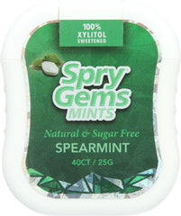 SPRY: Gems Mints Spearmint, 40 Pc