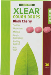 XLEAR: Black Cherry Sugar Free Cough Drops, 30 pc