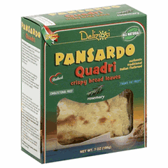 PANSARDO: Bread Leaves Crispy Rosemary, 7 oz