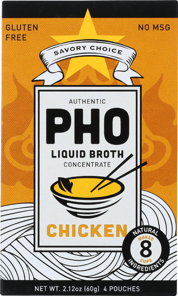 SAVORY CHOICE: Pho Liquid Chicken Broth, 2.12 oz