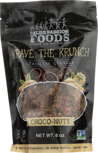 PALEO PASSION: Granola Grain Less Choco Nuts, 8 oz