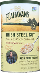 FLAHAVANS: Irish Steelcut Oatmeal Quick To Cook, 24 oz