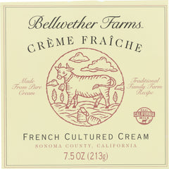 BELLWETHER FARMS: Creme Fraiche Cultured Cream, 7.5 oz