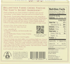 BELLWETHER FARMS: Creme Fraiche Cultured Cream, 7.5 oz