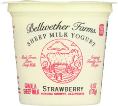 BELLWETHER FARMS: Sheep Milk Yogurt Strawberry, 6 oz