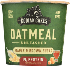 KODIAC CAKES: Maple Brown Sugar Oatmeal Cup, 2.12 oz