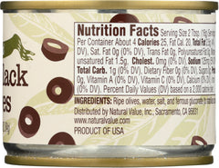 NATURAL VALUE: Sliced Ripe Black Olives, 2.25 oz