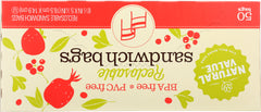NATURAL VALUE: Sandwich Bag Reclosable 50 Bags, 1 ea