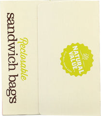 NATURAL VALUE: Sandwich Bag Reclosable 50 Bags, 1 ea