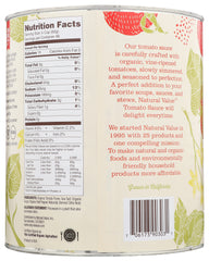 NATURAL VALUE: Tomato Sauce Organic, 106 oz